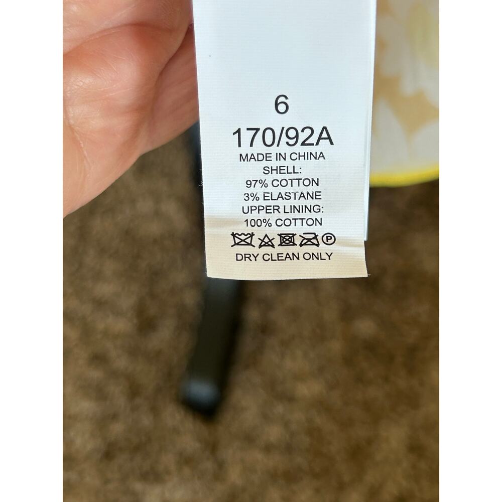 Kate Spade New York Daisy Poplin Vineyard Yellow Midi Dress Size 6 - Picture 7 of 8